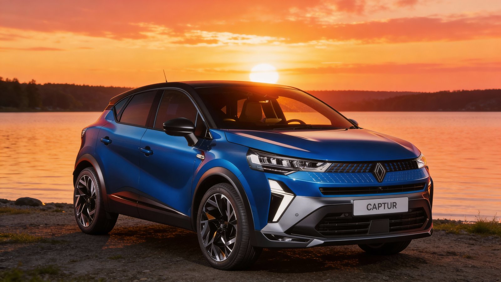 Renault Captur au coucher de soleil